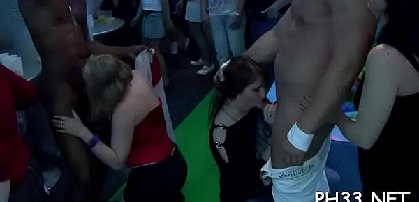  Yong girls in club are fucked hard by mature mans in butt and puss in time